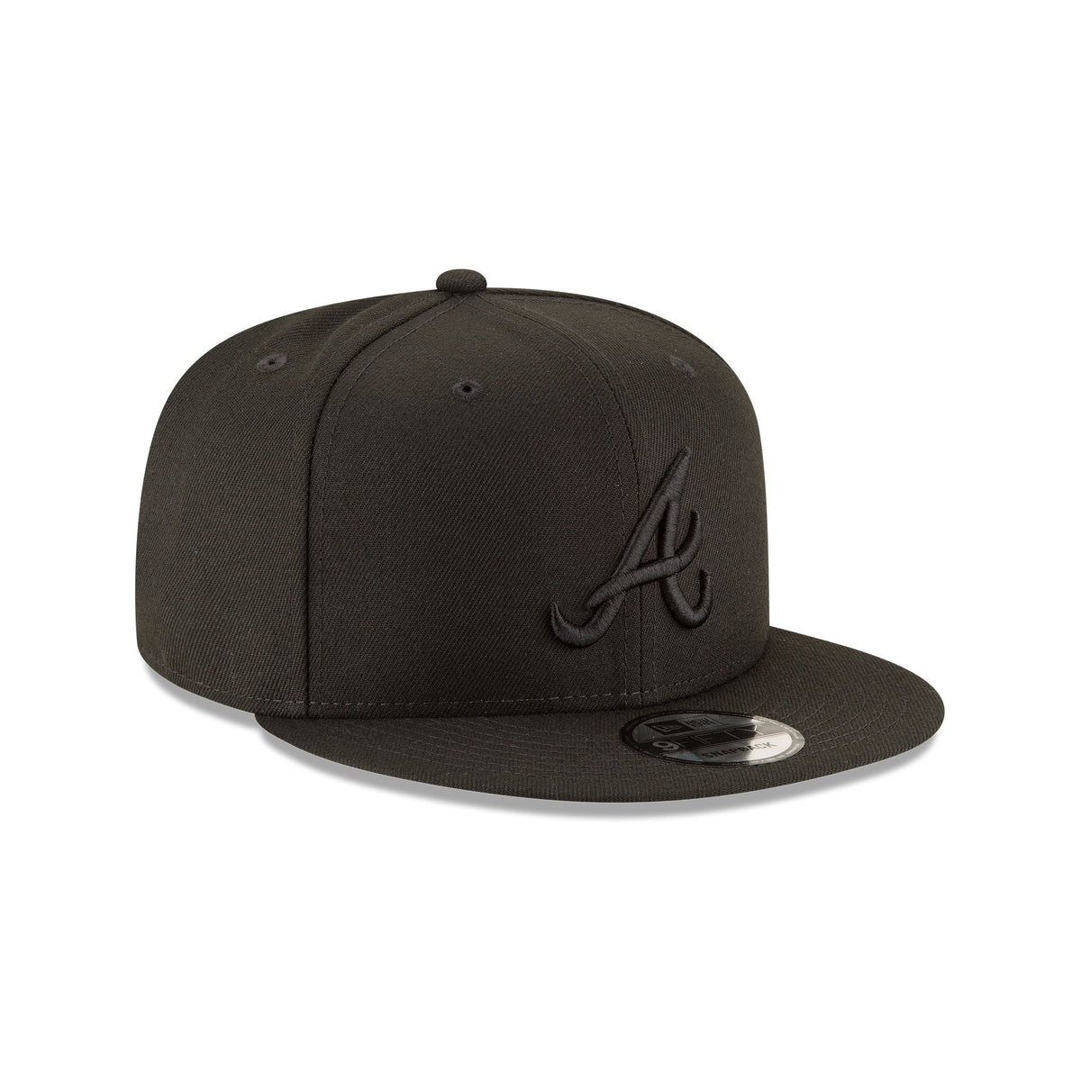 Atlanta Braves Basic All Black 9FIFTY Snapback Hat