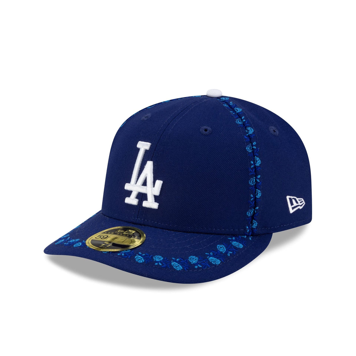 Los Angeles Dodgers Rose Emblem Low Profile 59FIFTY Fitted Hat
