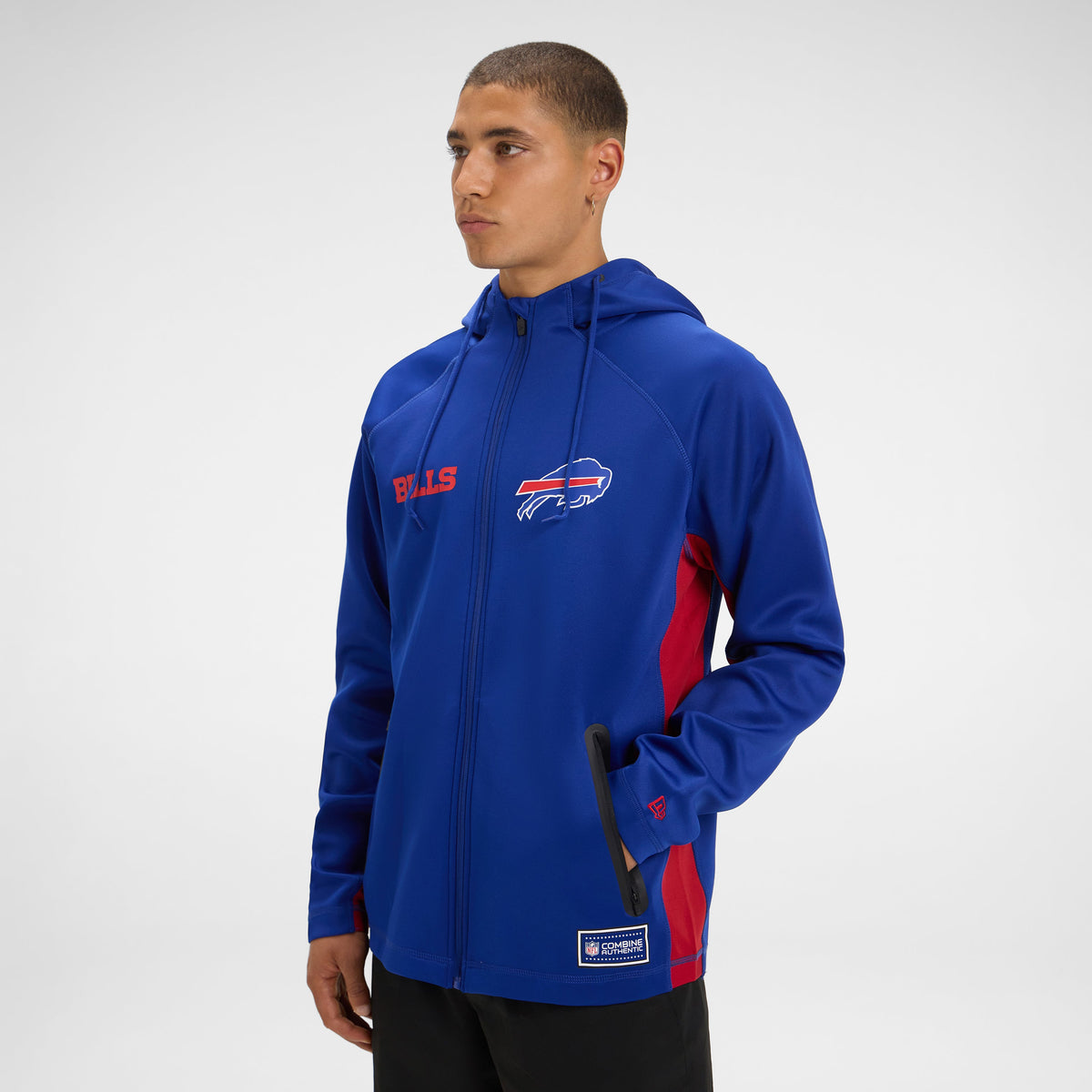 Chicago Bears Combine Black Full-Zip Hoodie