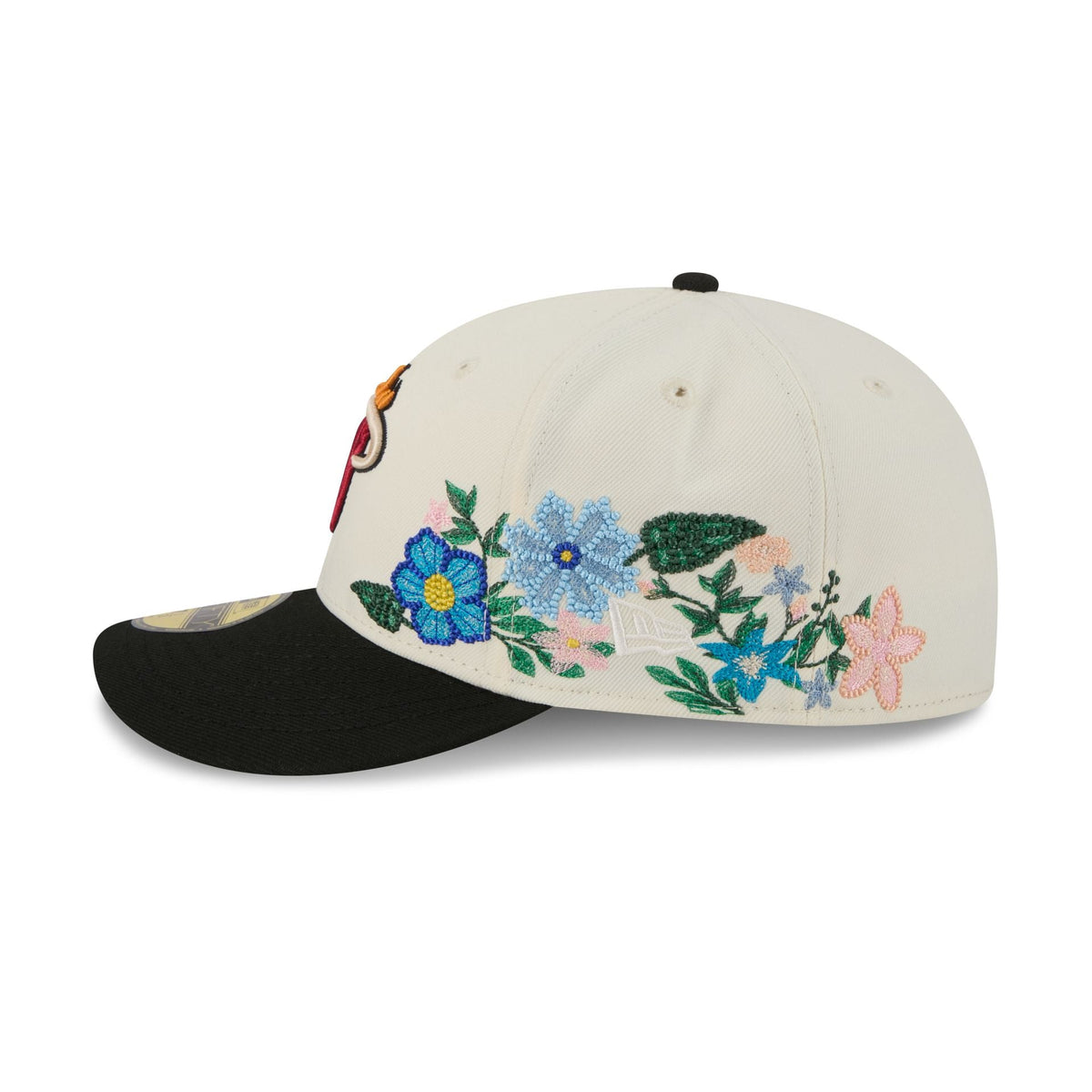 Miami Heat Tonal Florals White 59FIFTY Fitted Hat