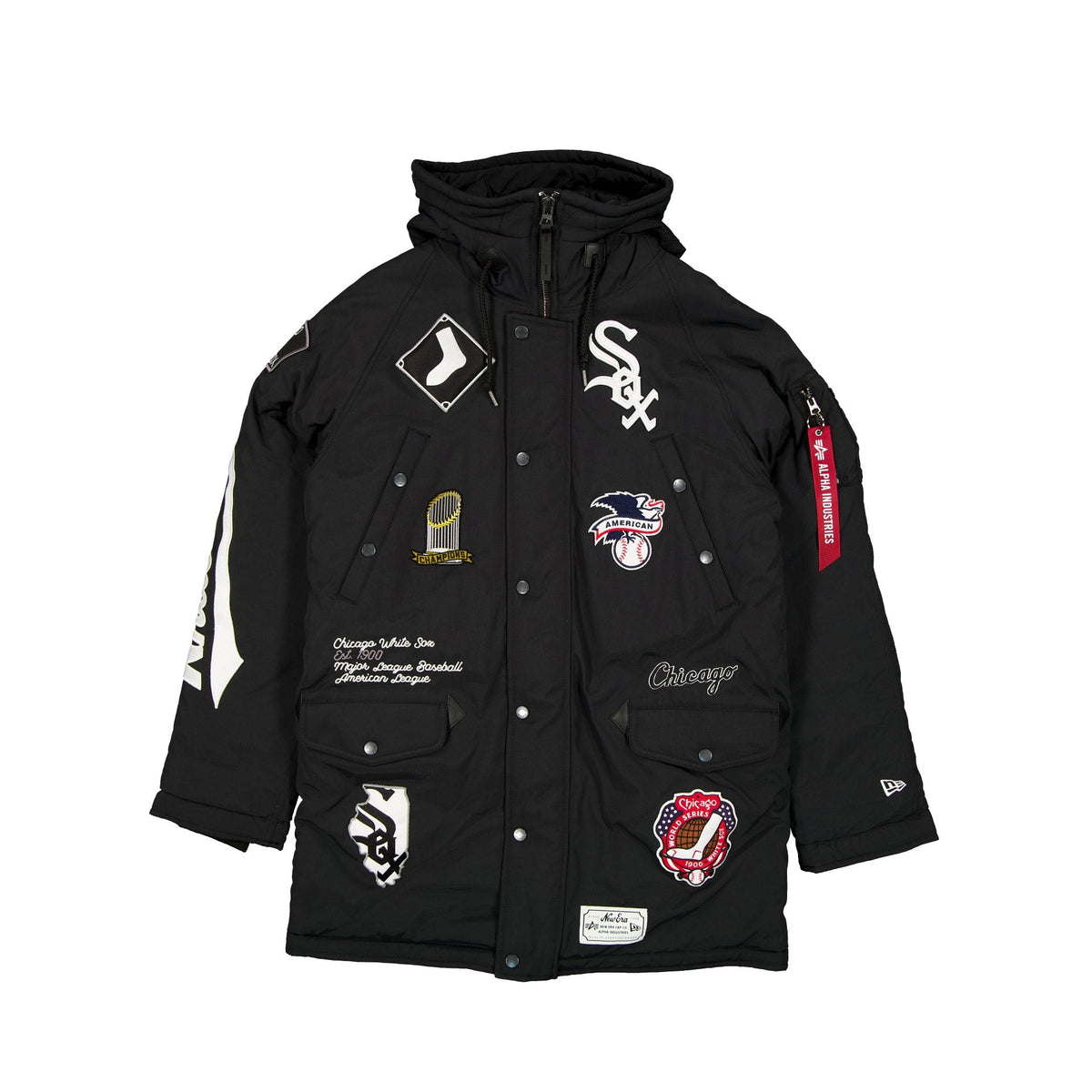 Alpha Industries x Chicago White Sox Black N-3B Parka Jacket