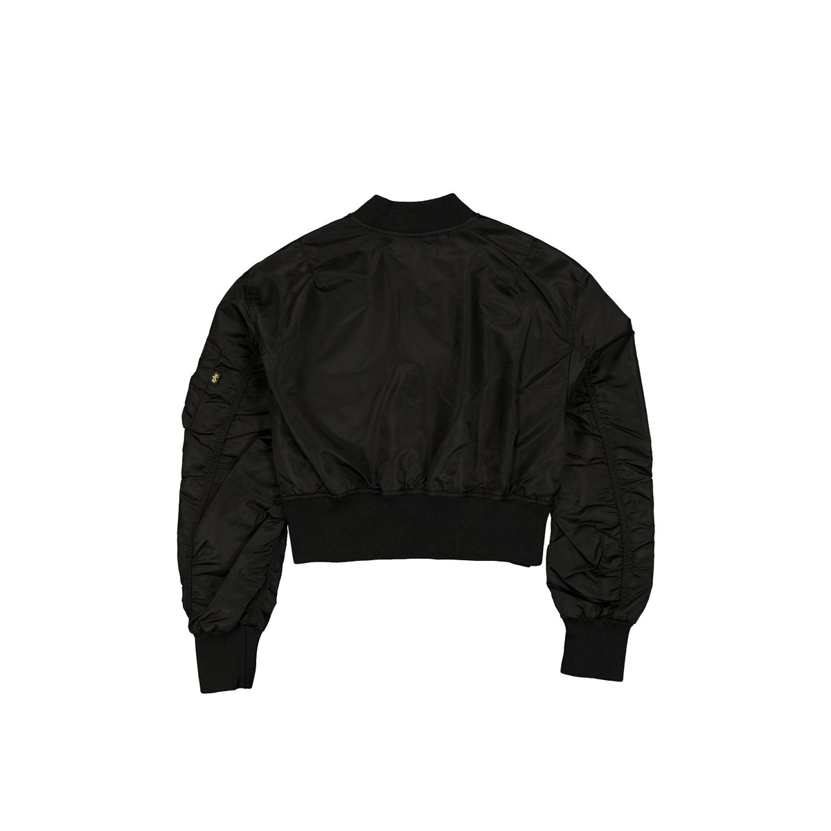 Alpha Industries x Los Angeles Dodgers Black and Gold Women's Cropped L-2B Bomber Jacket