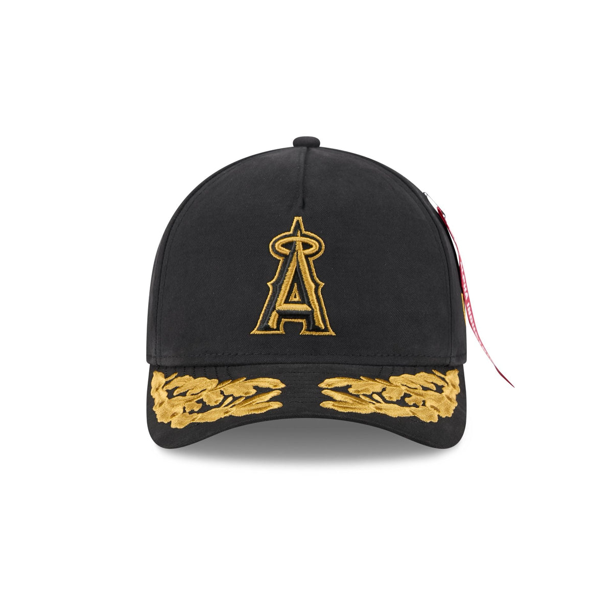 Alpha Industries x Los Angeles Angels Black 9FORTY M-Crown A-Frame Snapback Hat