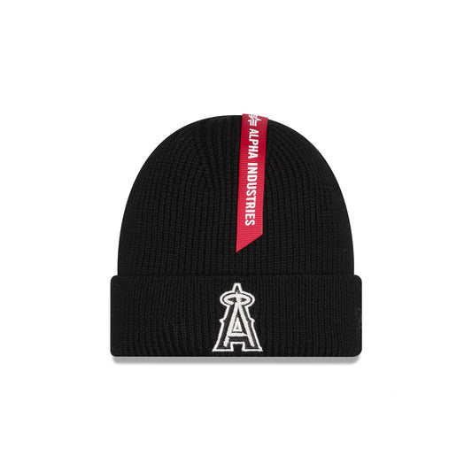 Alpha Industries x Los Angeles Angels Black Cuff Knit Hat