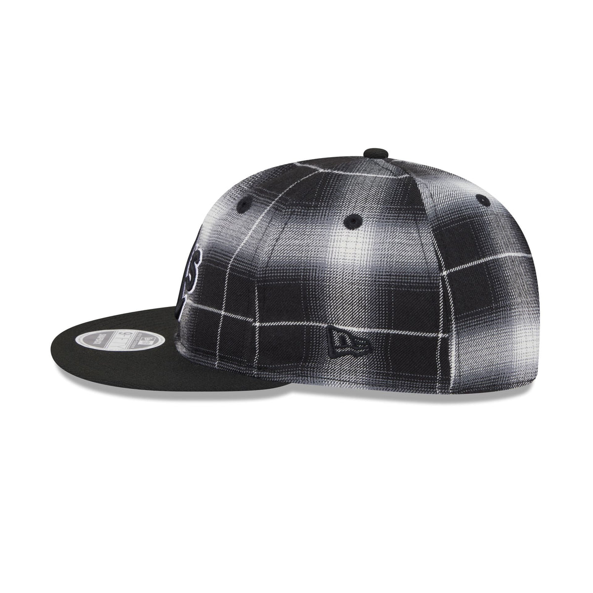 Athletics Black and White Plaid Retro Crown 9FIFTY Snapback Hat