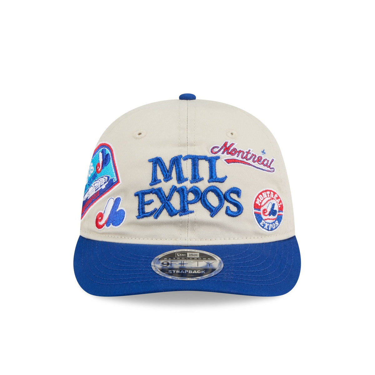 Montreal Expos Scattered Patches Retro Crown 9FIFTY Snapback Hat