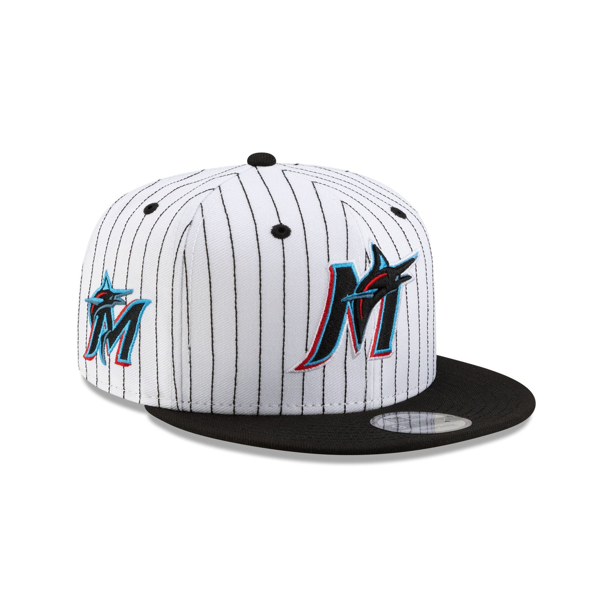 Miami Marlins Deceptor Pinstripe 9FIFTY Snapback Hat