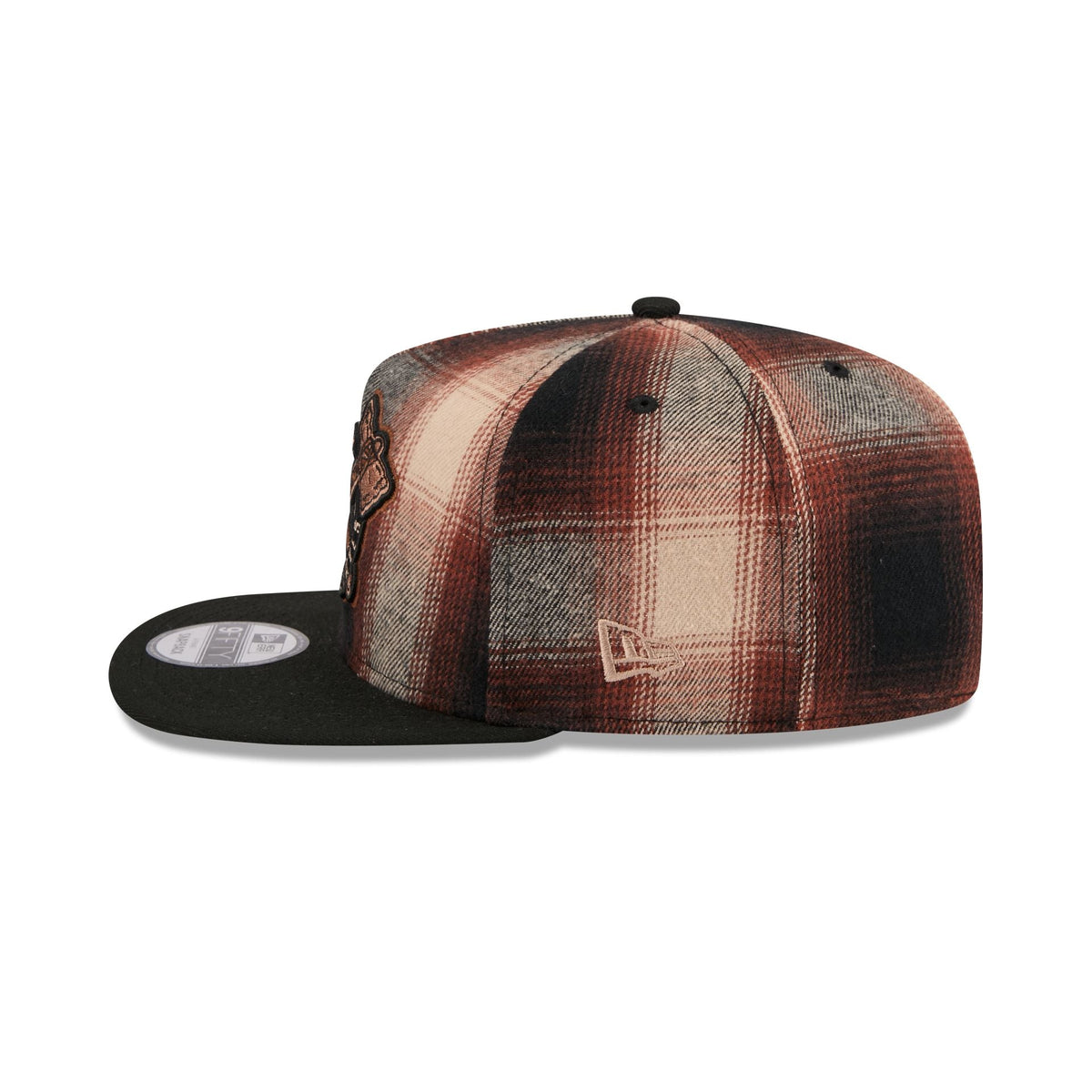Atlanta Braves Grunge Plaid 9FIFTY A-Frame Adjustable Hat