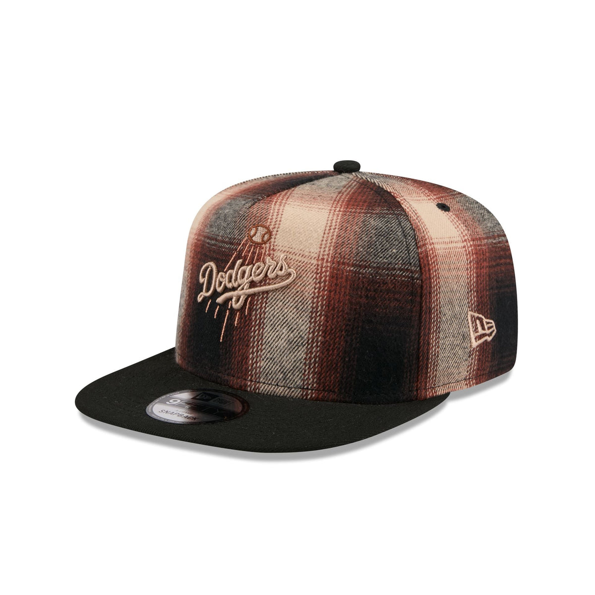 Los Angeles Dodgers Grunge Plaid 9FIFTY A-Frame Adjustable Hat