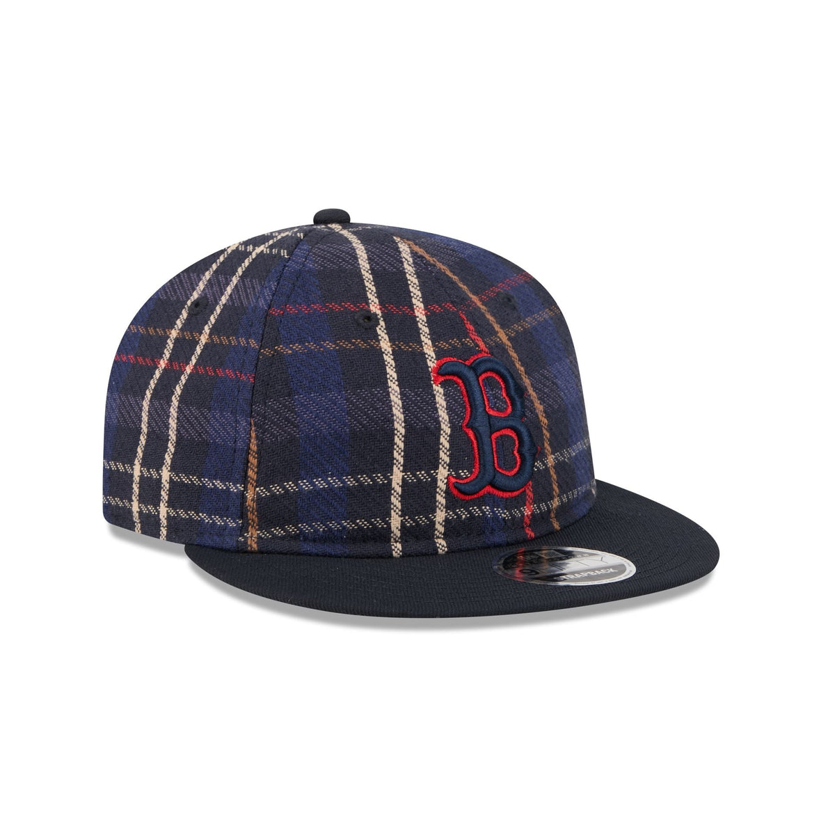 Boston Red Sox Grunge Plaid Retro Crown 9FIFTY Adjustable Hat