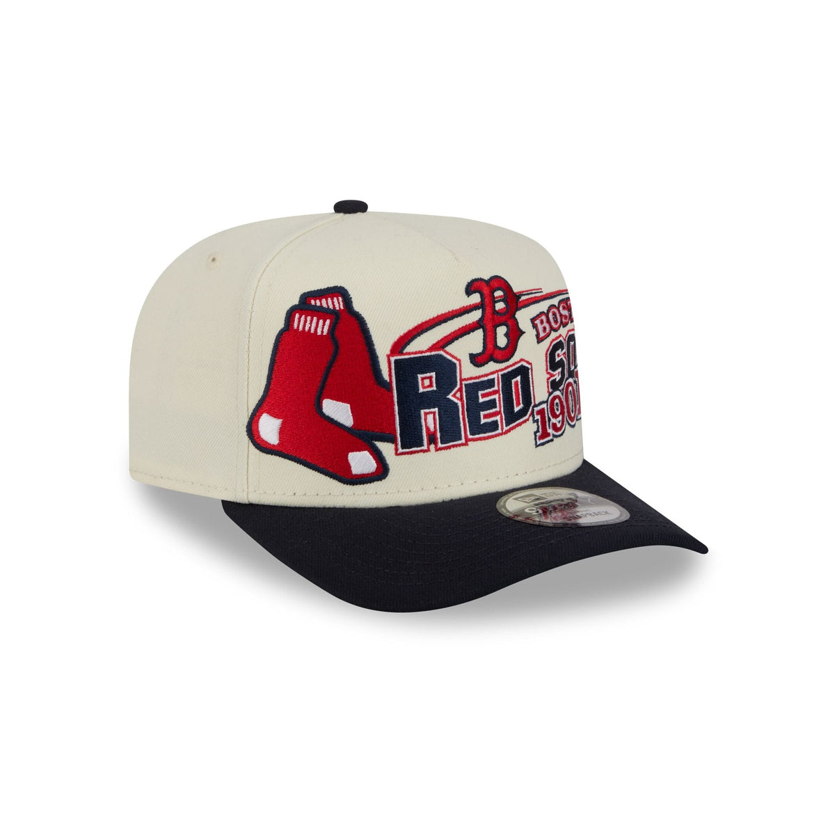 Boston Red Sox Chrome White Classic 9FIFTY A-Frame Snapback Hat