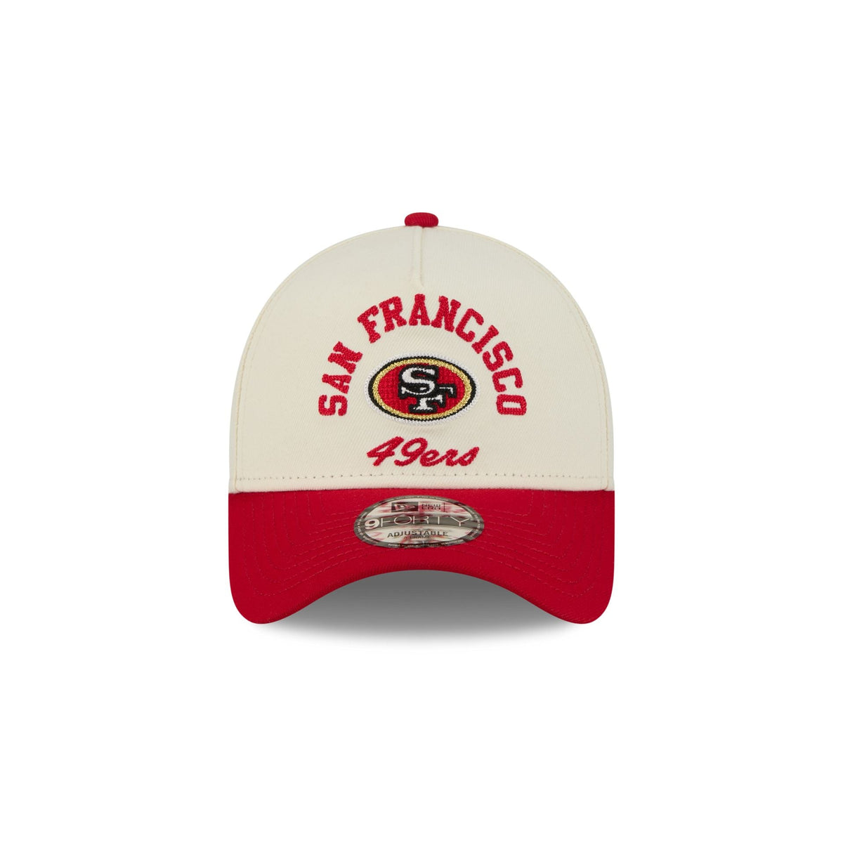 San Francisco 49ers Chrome White Arched 9FORTY A-Frame Snapback Hat