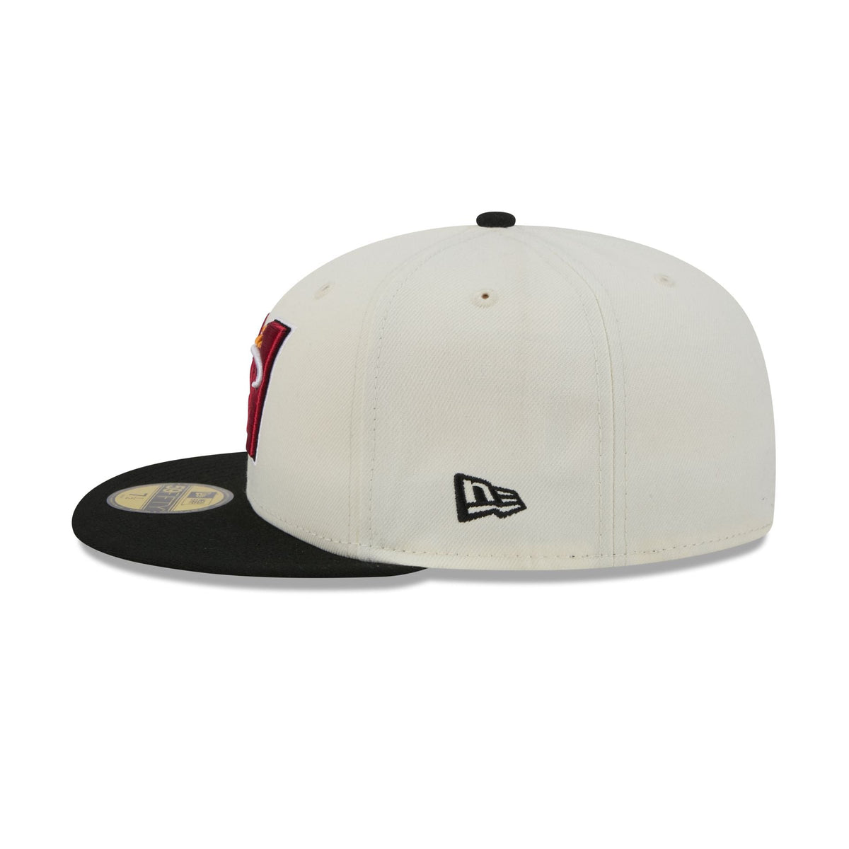 Miami Heat Deceptor Chrome White 59FIFTY Fitted Hat