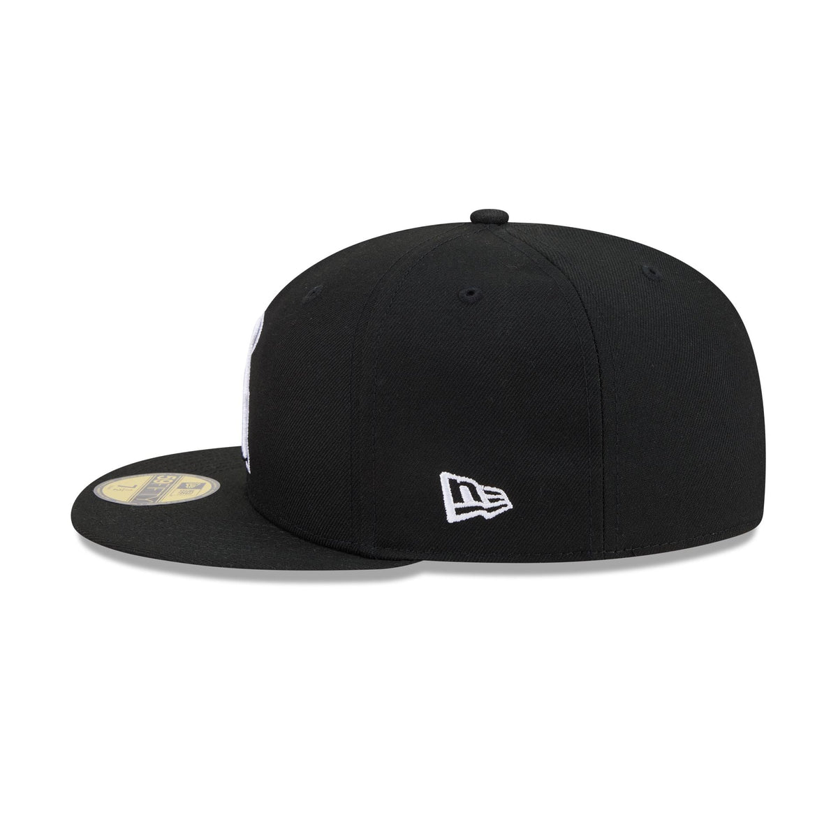 Los Angeles Angels Black and White Basic 59FIFTY Fitted Hat