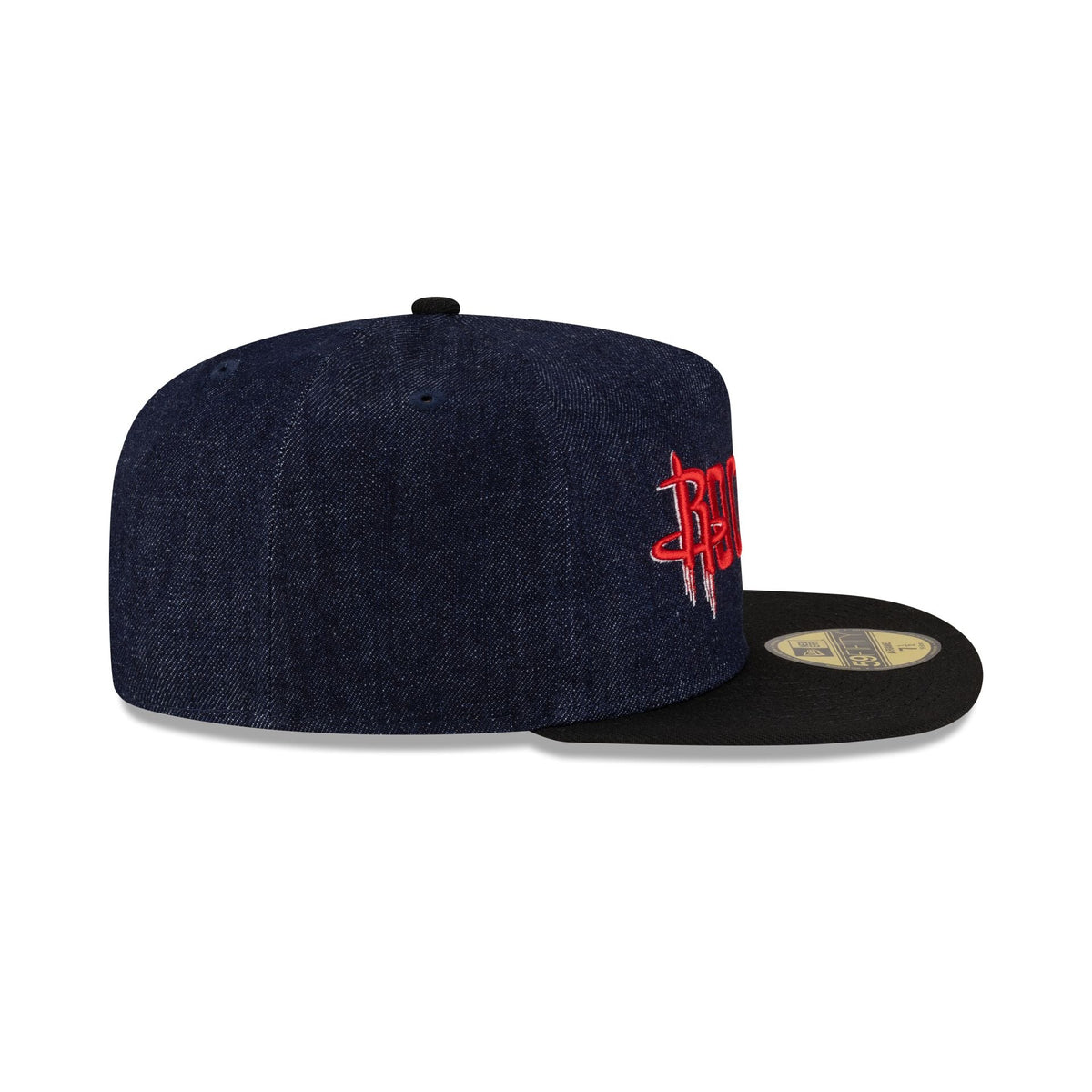 Houston Rockets Navy Denim 59FIFTY A-Frame Fitted Hat