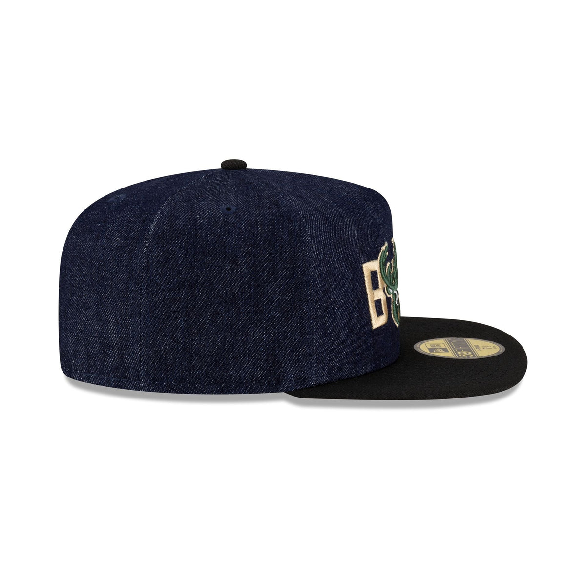 Milwaukee Bucks Navy Denim 59FIFTY A-Frame Fitted Hat