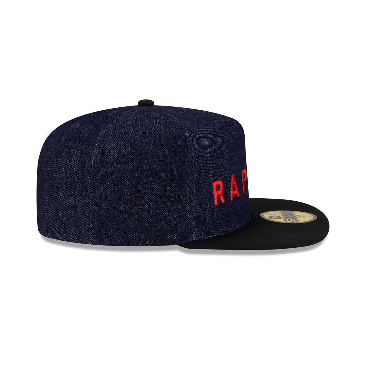 Toronto Raptors Navy Denim 59FIFTY A-Frame Fitted Hat