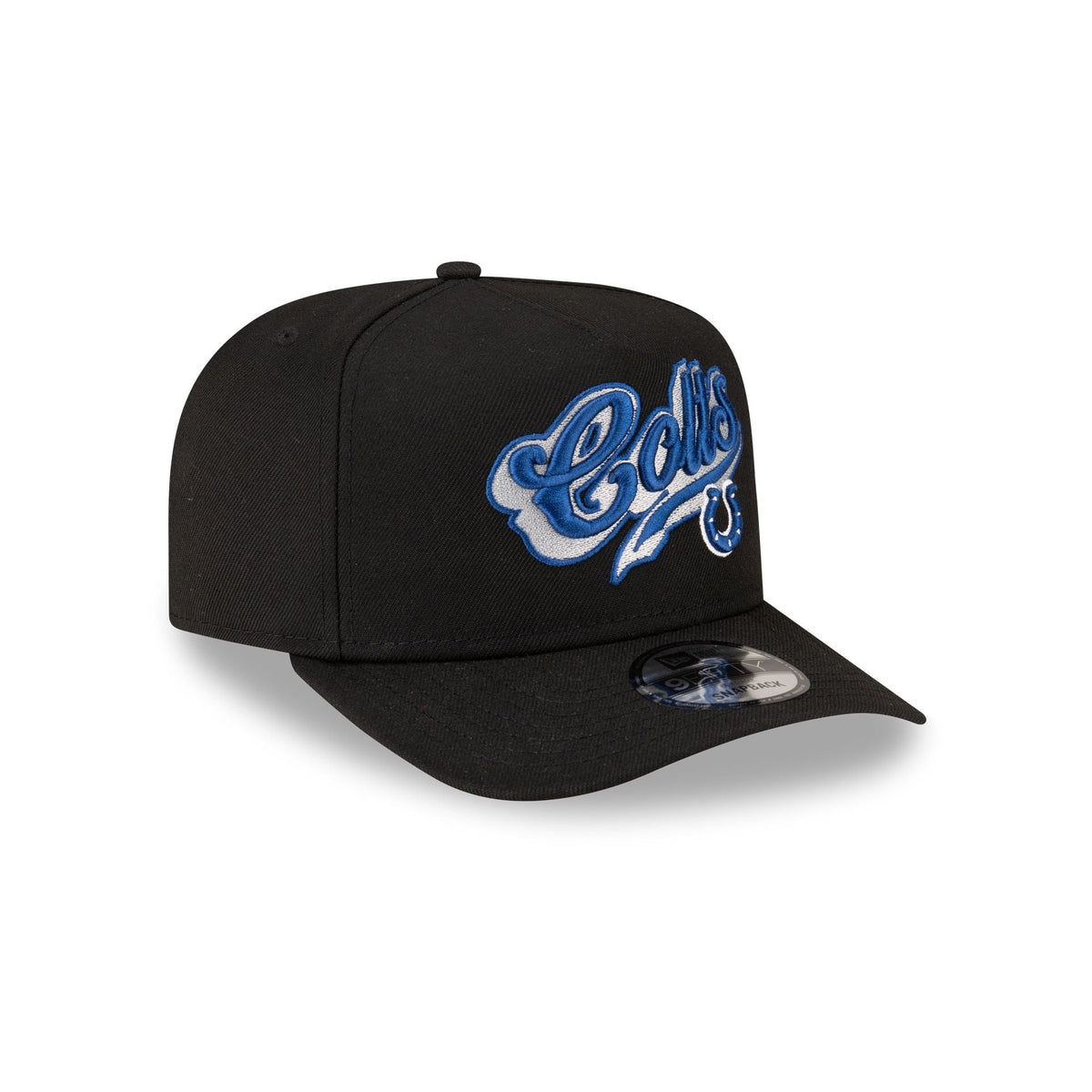 Born x Raised x Indianapolis Colts Script Black 9FIFTY A-Frame Snapback Hat