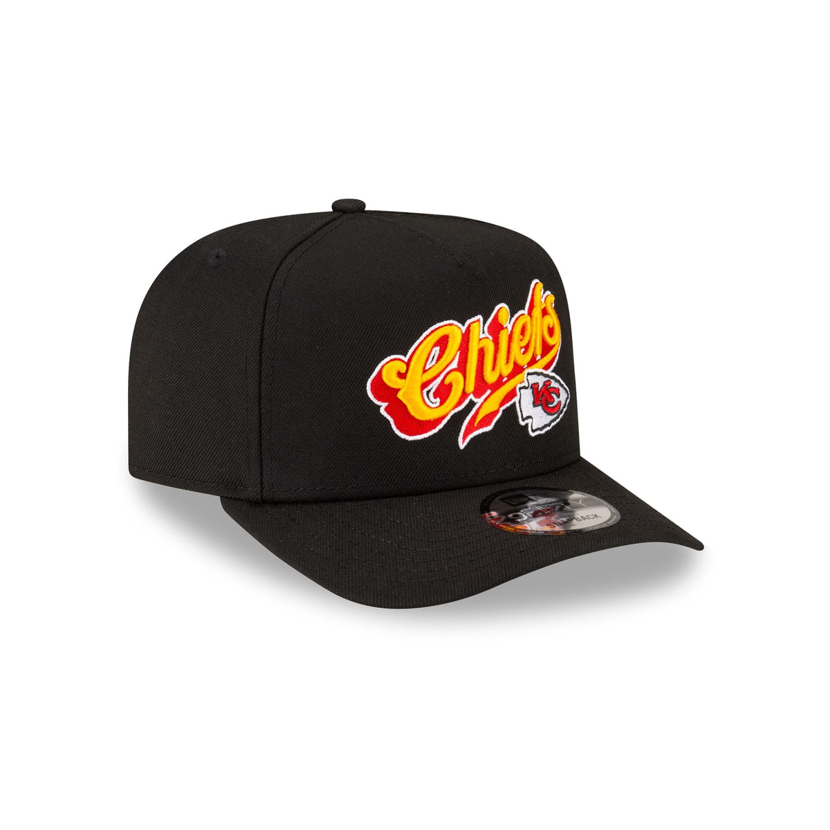 Born x Raised x Kansas City Chiefs Script Black 9FIFTY A-Frame Snapback Hat