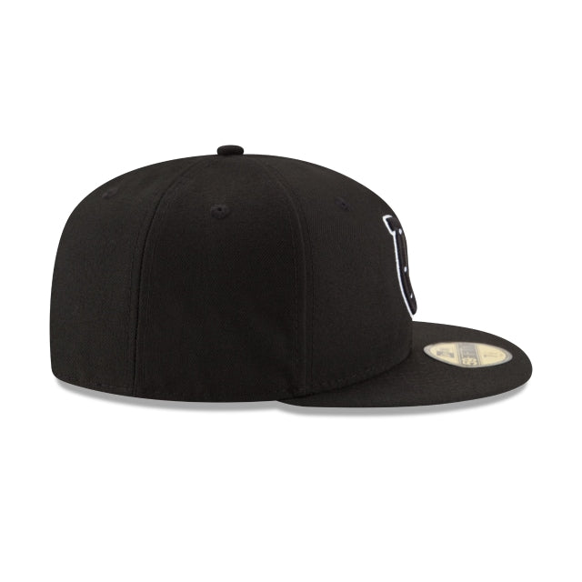 Indianapolis Colts Black & White 59FIFTY Fitted Hat