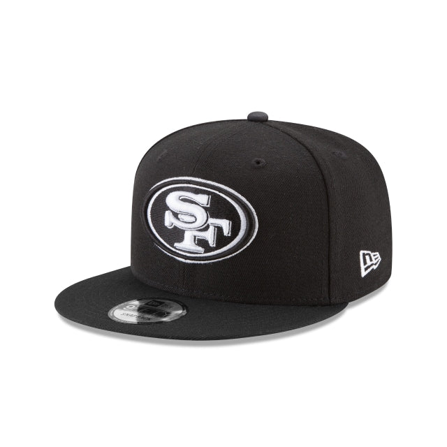 San Francisco 49ers Black and White 9FIFTY Snapback Hat