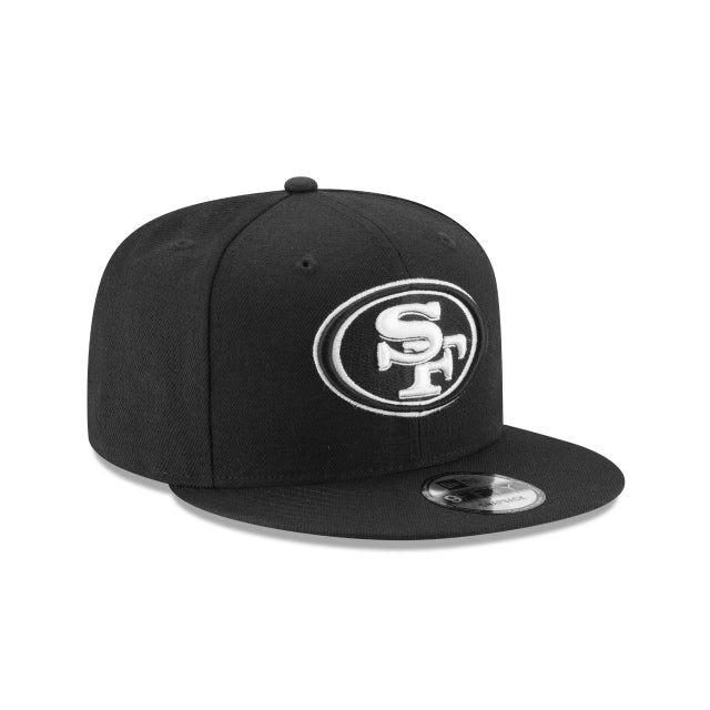 San Francisco 49ers Black and White 9FIFTY Snapback Hat