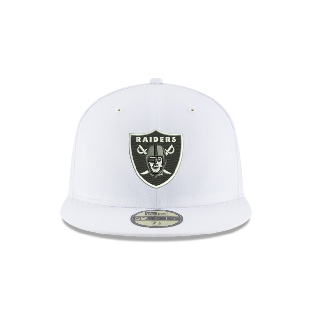 Las Vegas Raiders White 59FIFTY Fitted Hat