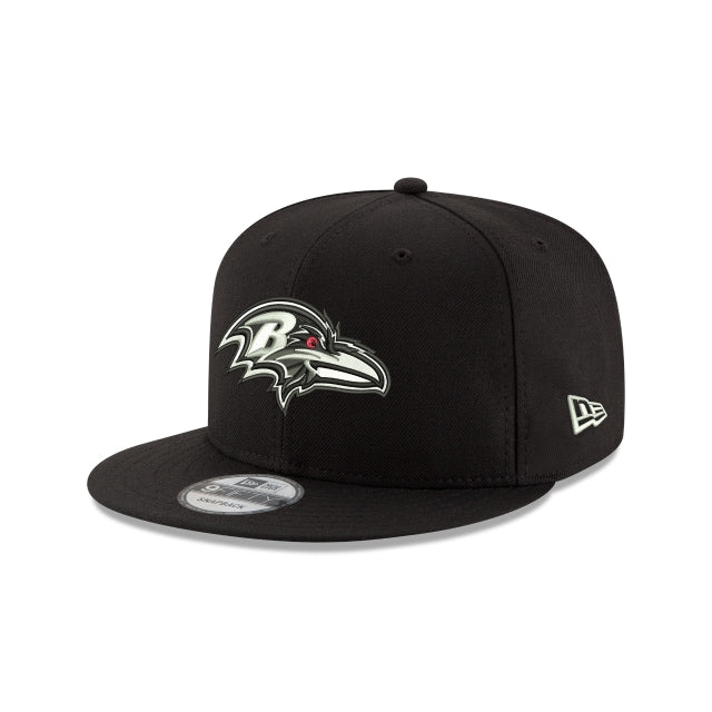 Baltimore Ravens Black and White 9FIFTY Snapback Hat