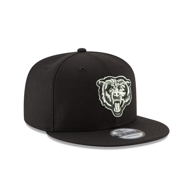 Chicago Bears Black and White 9FIFTY Snapback Hat