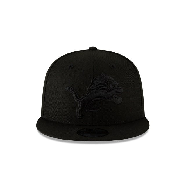 Detroit Lions Black On Black 9FIFTY Snapback Hat