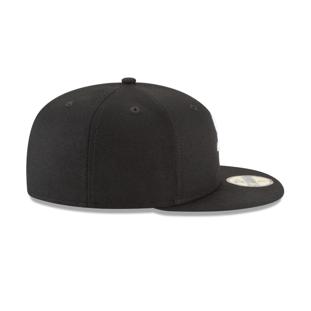 Chicago White Sox Black and White Basic 59FIFTY Fitted Hat