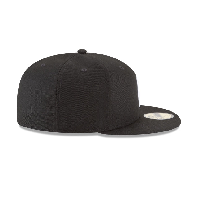 Pittsburgh Pirates Black and White Basic 59FIFTY Fitted Hat