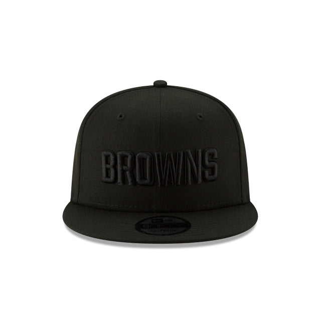 Cleveland Browns Basic Black On Black 9FIFTY Snapback Hat